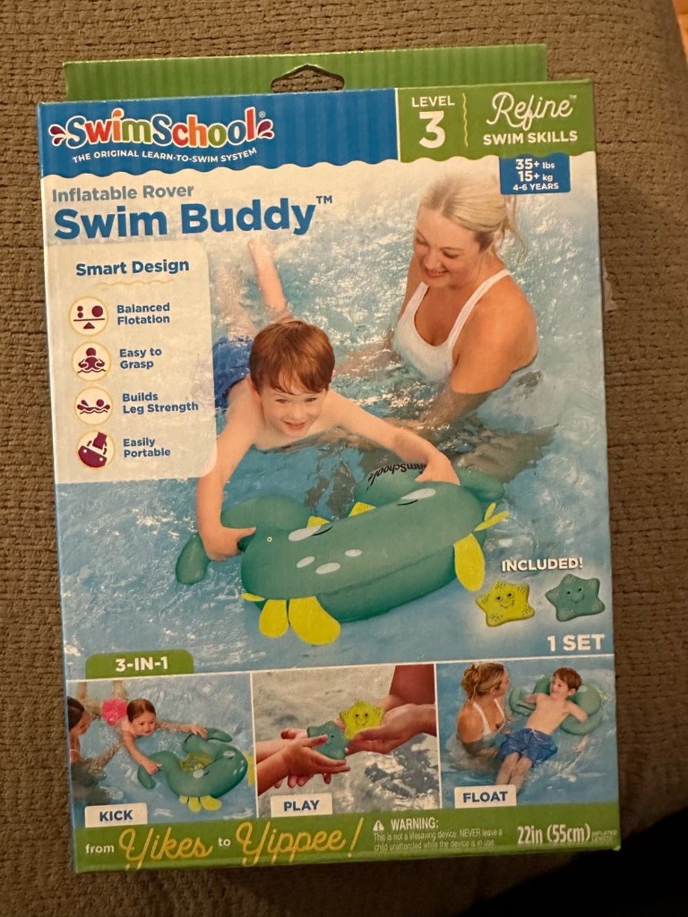SwimSchool Inflatable Rover Swim Buddy - Green